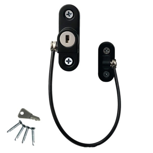 

Children High-rise Anti-fall Safety Lock Window Push Limiter, Color: Black