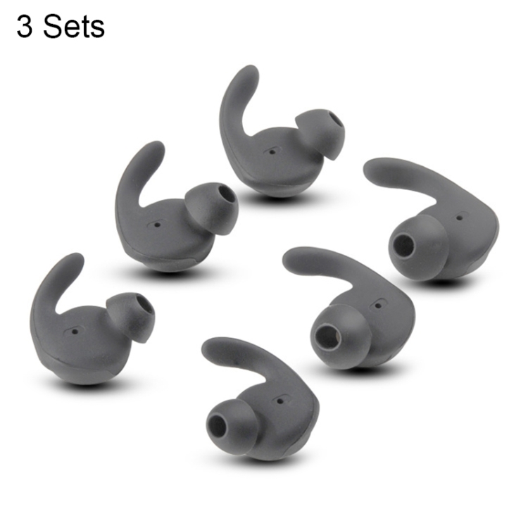 

3 Sets In-Ear Sports Headphones Silicone Earbud Covers For Huawei AM61(Grey)