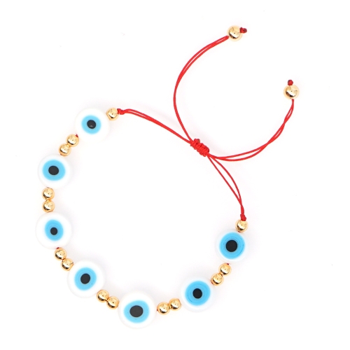 

Ethnic Colored Glass Evil Eye Ladies Bracelet, Color: Qt-B200003A