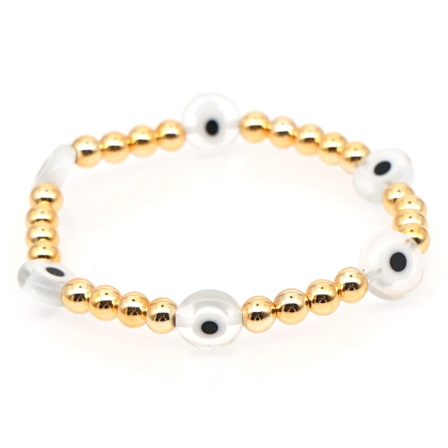 

Ethnic Colored Glass Evil Eye Ladies Bracelet, Color: Qt-B200017E