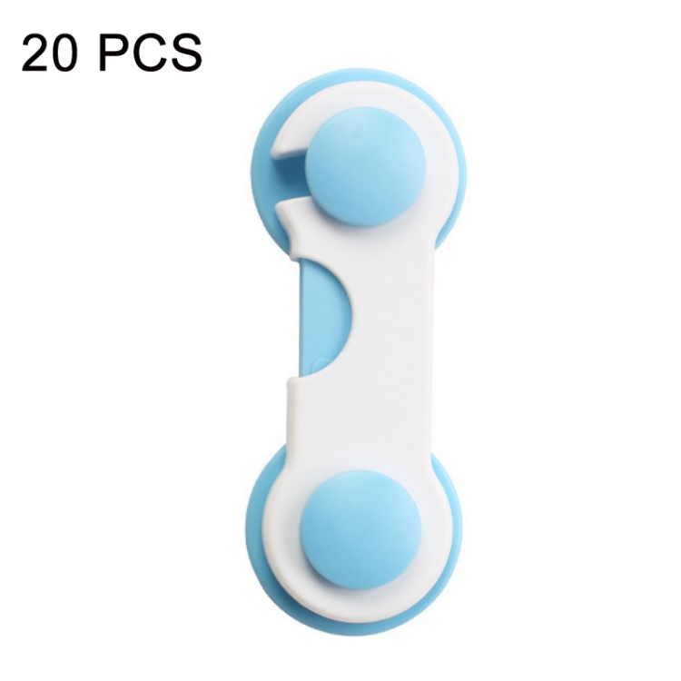 

20 PCS Children Home Wardrobe Anti-opening Safety Lock(Blue)