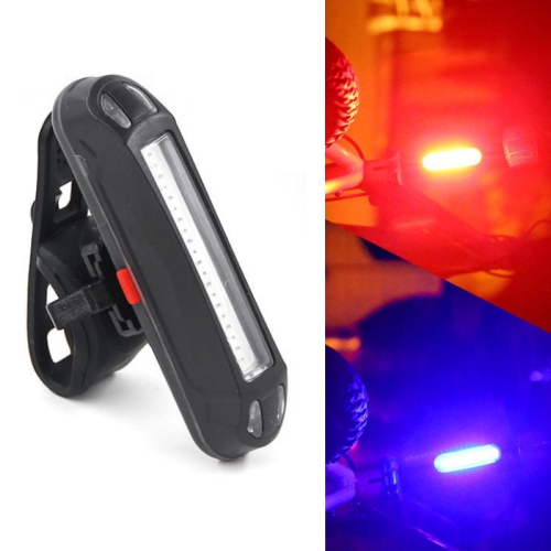 

2 PCS LED Rechargeable Bicycle Warning Strip Tail Light(OPP Red&Blue Light)