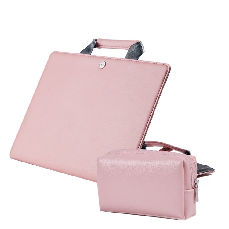 

Laptop Bag Protective Case Tote Bag For MacBook Pro 15.4 inch, Color: Pink + Power Bag