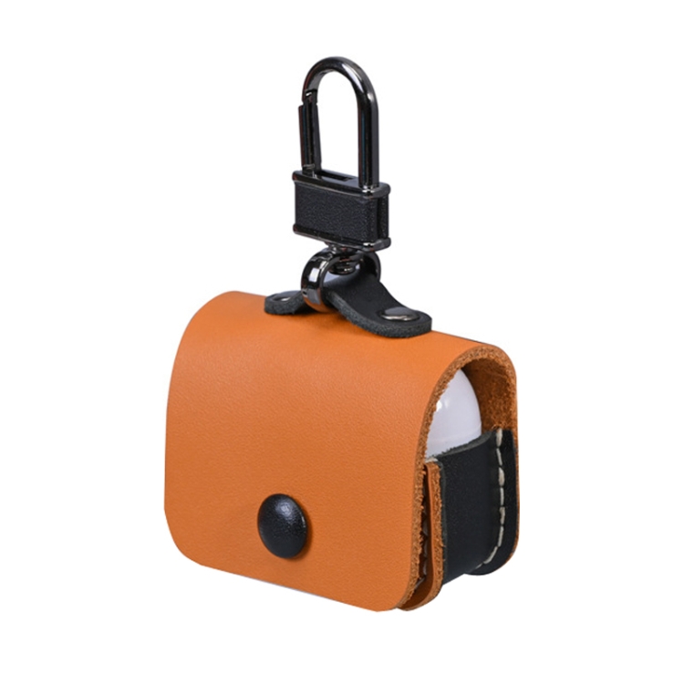 

For AirPods Pro Bluetooth Wireless Earphone Shockproof Leather Protective Case(Yellow Brown)