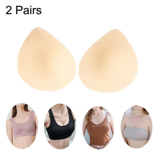 

2 Pairs Sports Underwear Yoga Vest Sponge Pad Latex Cotton Chest Pad, Size: M(Skin Color)