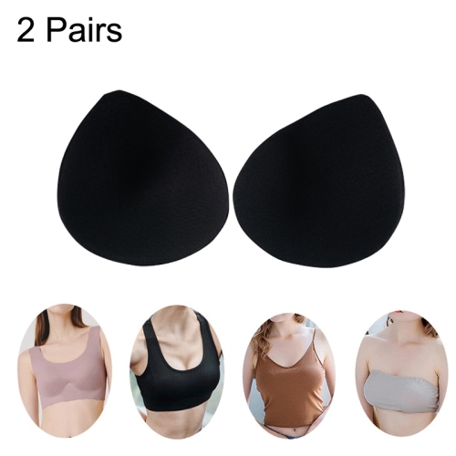 

2 Pairs Sports Underwear Yoga Vest Sponge Pad Latex Cotton Chest Pad, Size: L(Black)