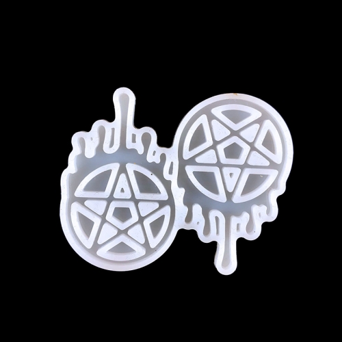 

4 PCS Halloween DIY Earrings Mould Pendant Decoration Silicone Mould, Style: 5779(White)