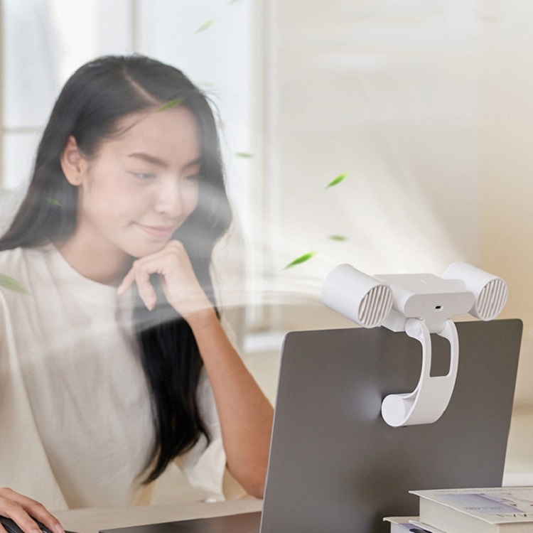 

Computer Screen Clip Fan Hanging Screen Fan USB Fan Light(White)