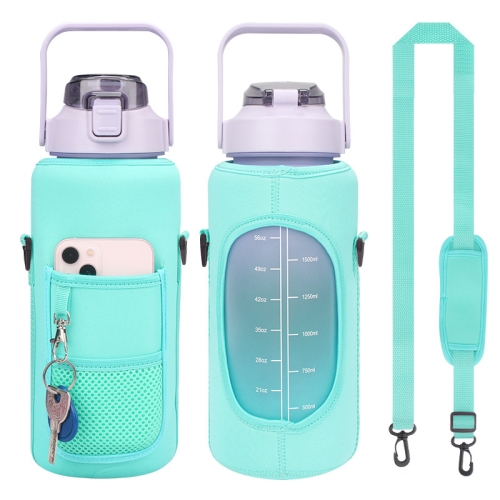 

2L Diving Material Water Bottle Cover Case with Strap(Green Glue Buckle)