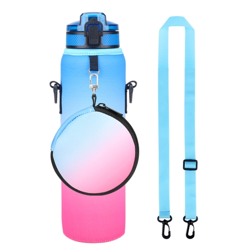 

Half Gallon Neoprene Bottle Cover Thermos Cup Cover With Strap(Gradient Pink)