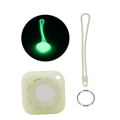 

Tracker Anti-Lost Silicone Case For Airtag, Color: Luminous Green+Lanyard+Key Ring