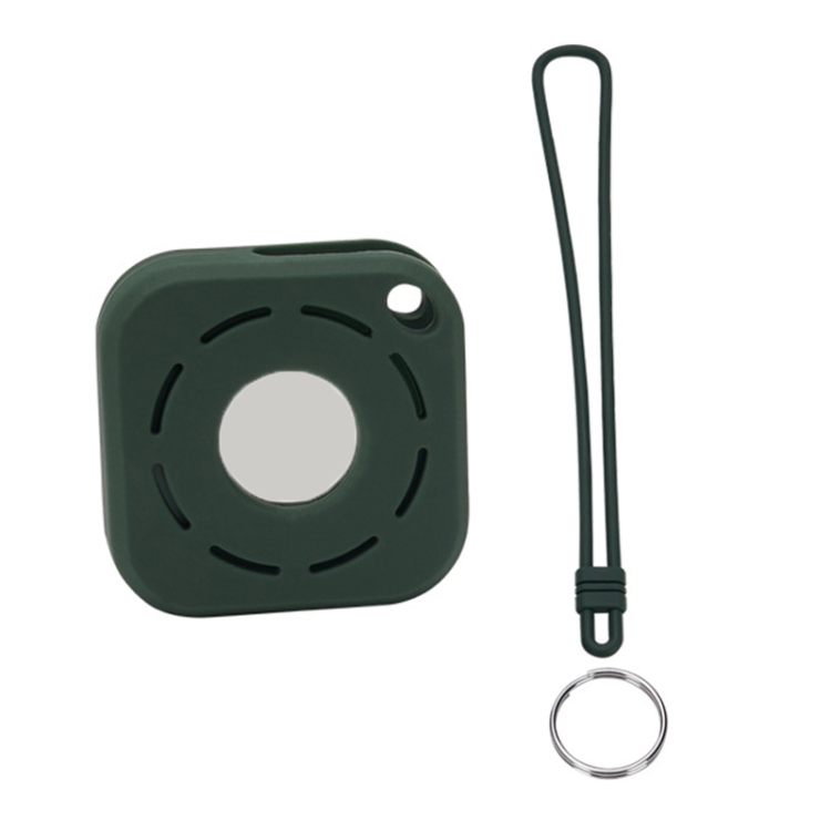 

Tracker Anti-Lost Silicone Case For Airtag, Color: Ink Green+Lanyard+Key Ring
