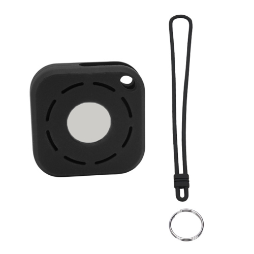 

Tracker Anti-Lost Silicone Case For Airtag, Color: Black+Lanyard+Key Ring