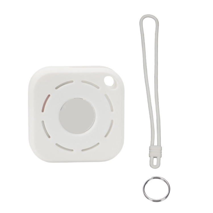 

Tracker Anti-Lost Silicone Case For Airtag, Color: White+Lanyard+Key Ring