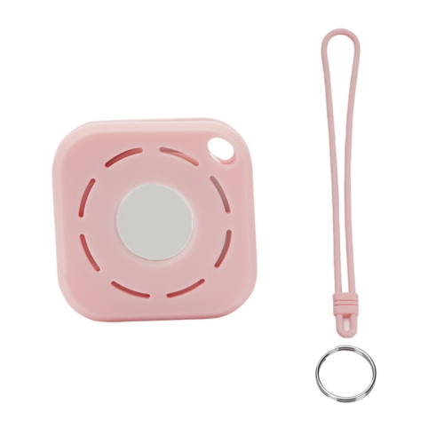 

Tracker Anti-Lost Silicone Case For Airtag, Color: Pink+Lanyard+Key Ring