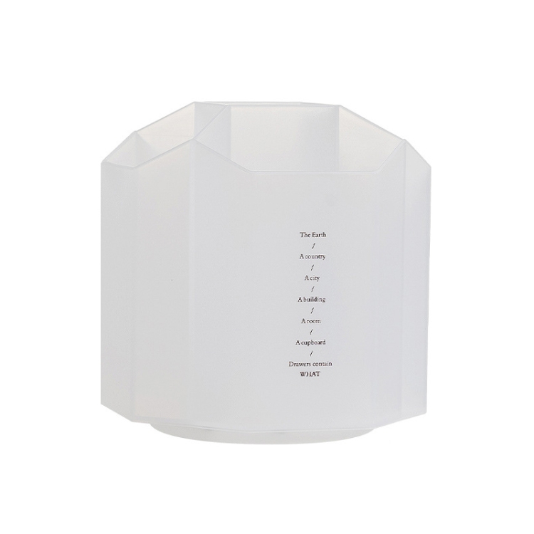 

Large Capacity Desktop Storage Box Student Office Pen Bucket, Color: Rotating Transparent