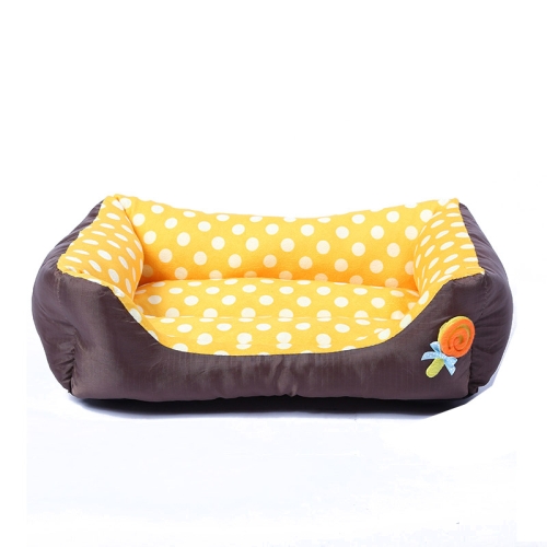 

Cartoon Pet Kennel Square Cushion For Small And Medium Pet, Specification: S(Yellow)