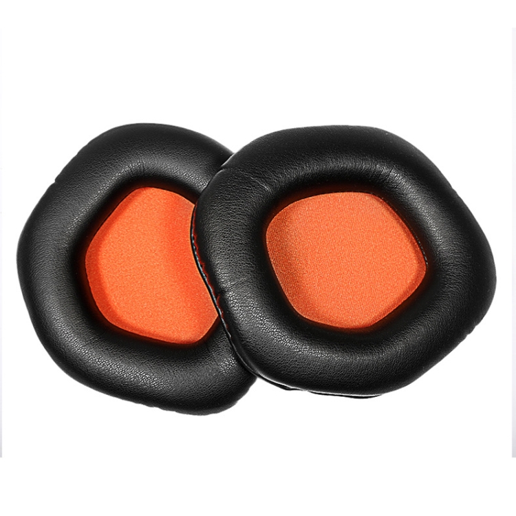 

2 PCS Breathable Foam Headphone Sleeves Earmuffs For ASUS Strix 7.1 Raptor(Black Skin Orange Net)