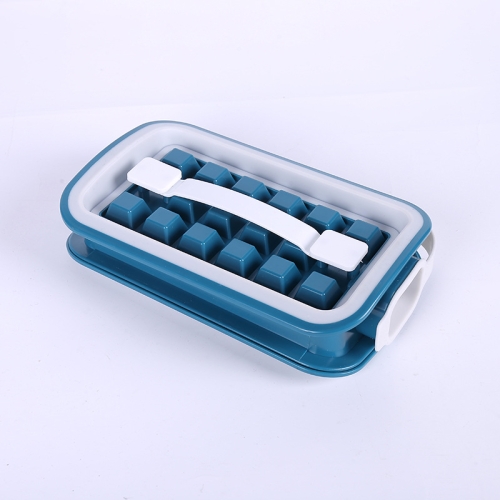 

Folding Ice Tray Home Curling Storage Box Ice Cube Mold,Style: Rectangle Green