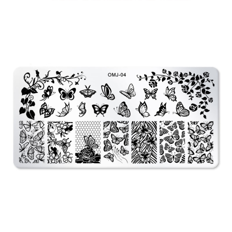 

5 PCS Square Nail Art Print Template Nail Accessories(OMJ-04)