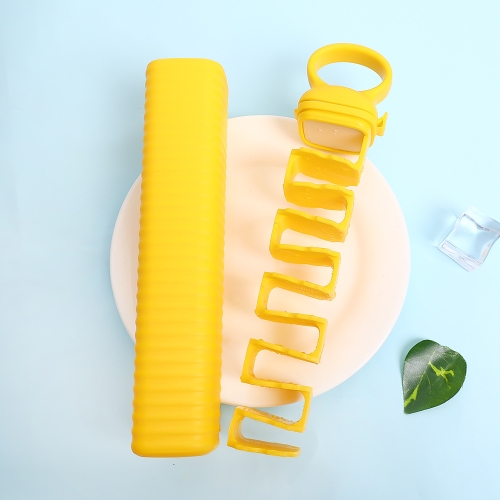 

2 PCS Pull-Out Ice Tray Plastic Ice Maker Ice Box Ice Mold, Specification: Bow Shaped(Yellow)