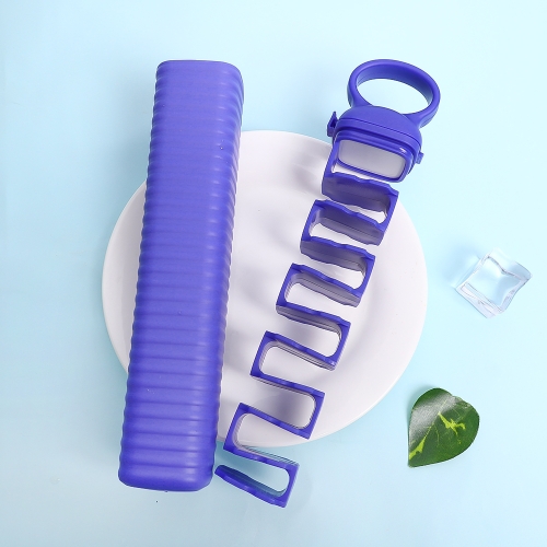 

2 PCS Pull-Out Ice Tray Plastic Ice Maker Ice Box Ice Mold, Specification: Bow Shaped(Blue Purple)