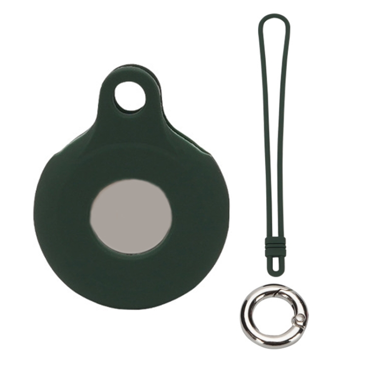 

Locator Storage Silicone Cover With Hand Strap For AirTag, Color: Ink Green