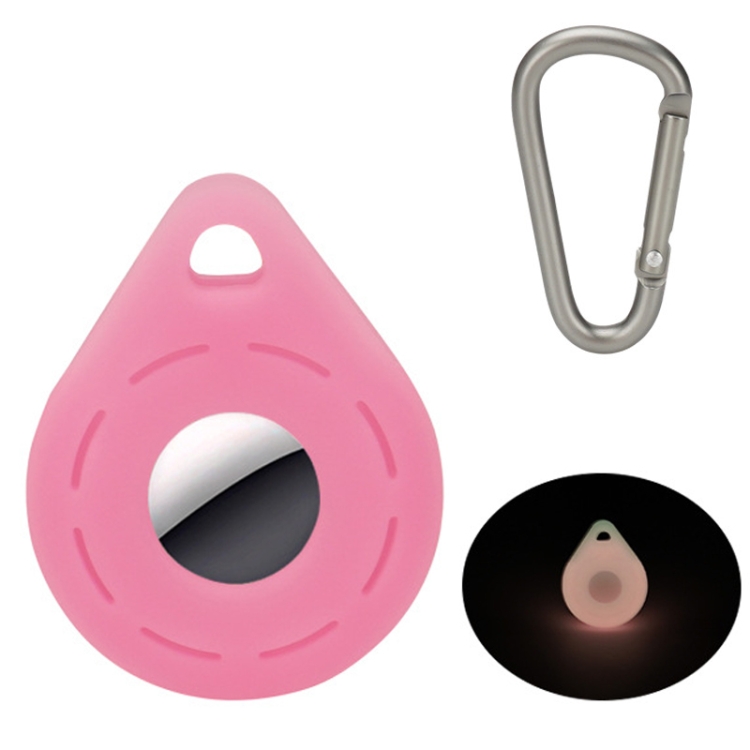 

Location Tracker Anti-Lost Silicone Protective Cover For AirTag, Color: Luminous Pink