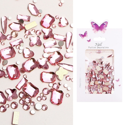 

DIY Flat Bottom Shaped Glass Mixed Nail Art Rhinestones, Specification: 03