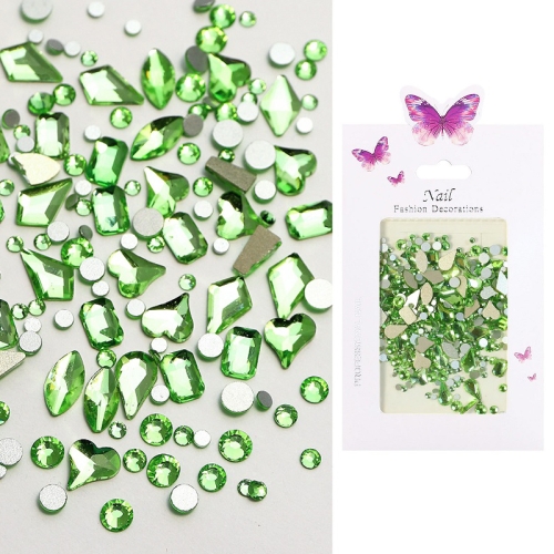 

DIY Flat Bottom Shaped Glass Mixed Nail Art Rhinestones, Specification: 05