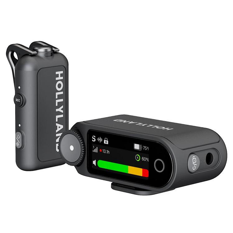 

HOLLYLAND LARK MAX 2 Wireless Lavalier Microphone AI Noise Cancelling, 32-Bit Full-Chain Audio,Low-Latency Wireless Monitoring Solo Version