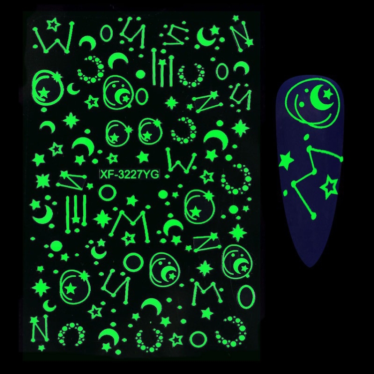 

5 PCS TZ0290 Halloween Party Luminous Nail Stickers(01)
