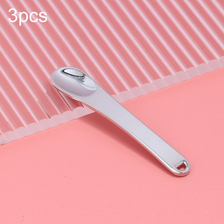 

10 PCS Zinc Alloy Cosmetics Spoons Cream Split Spoon(Silver)