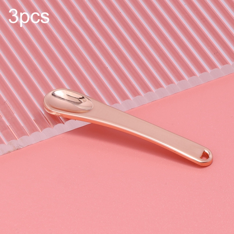 

10 PCS Zinc Alloy Cosmetics Spoons Cream Split Spoon(Rose Gold)