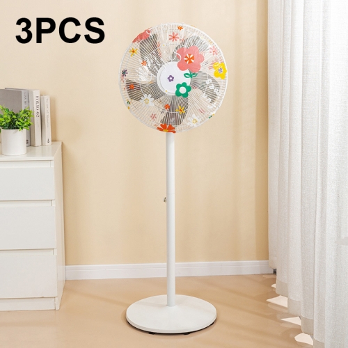 

3 PCS Household Fan PEVA Waterproof and Dustproof Cover, Color: Sunflower Short