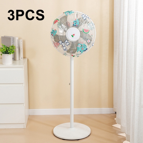 

3 PCS Household Fan PEVA Waterproof and Dustproof Cover, Color: Little Dinosaur Short