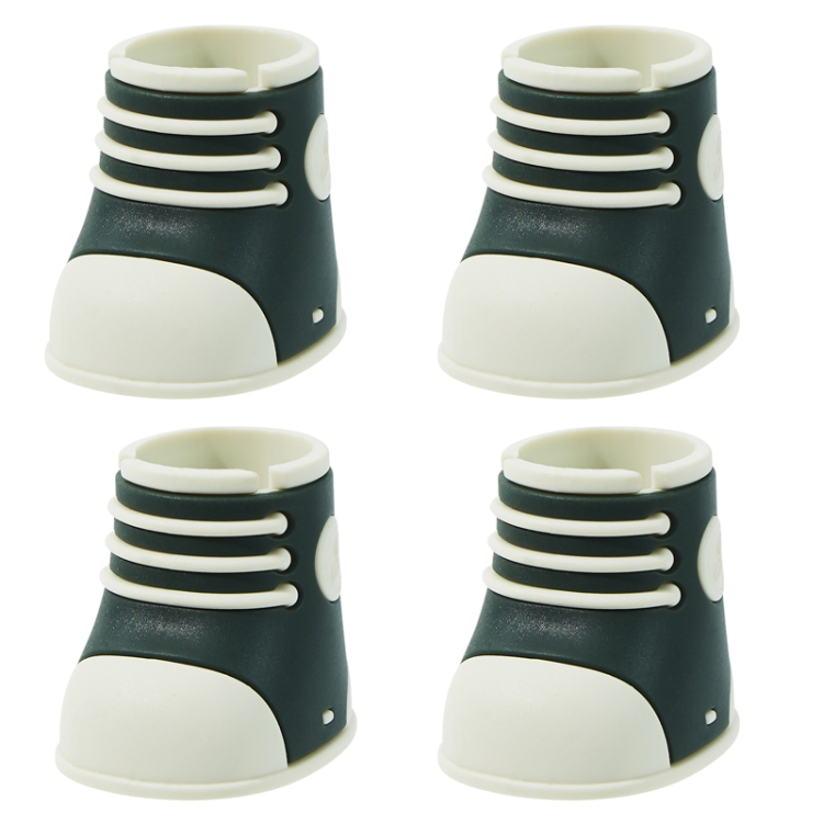 

4 PCS / Set Silicone Dining Table Stool Leg Protector Mute Bed Foot Non-slip Patch(Dark Green)