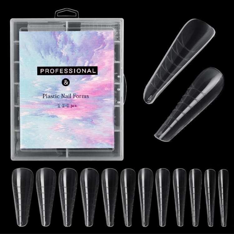 

2 Boxes Nail Crystal Rapid Light Therapy Extension Nail Model, Shape: 120 PCS 11