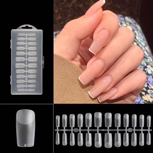 

240 PCS Extended Manicure No-Engraving Frosted Thin Nail Piece WH-106