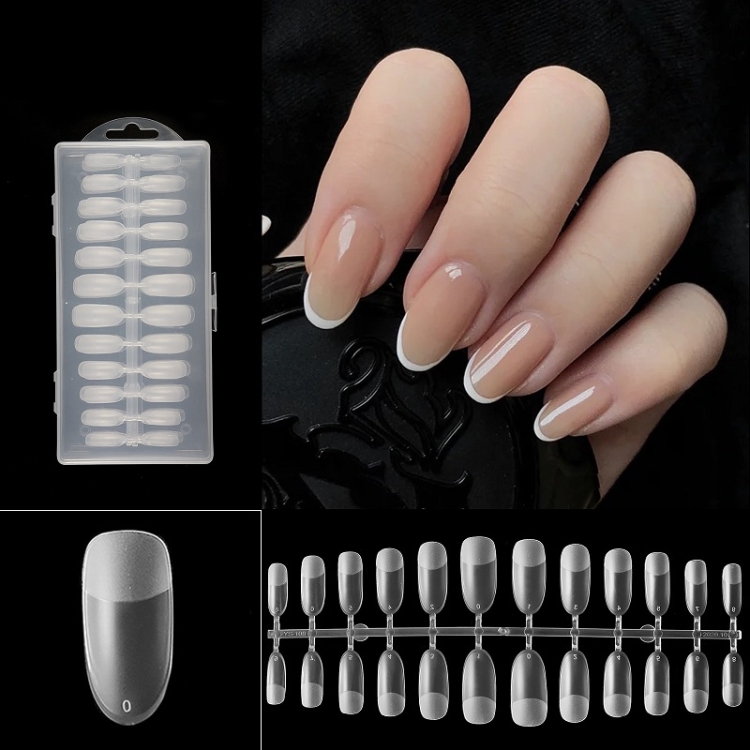

240 PCS Extended Manicure No-Engraving Frosted Thin Nail Piece WH-108