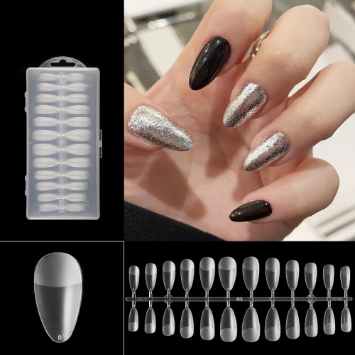 

240 PCS Extended Manicure No-Engraving Frosted Thin Nail Piece Wh-109