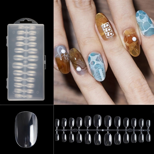 

240 PCS Extended Manicure No-Engraving Frosted Thin Nail Piece WH-0170