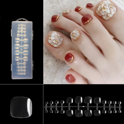 

240 PCS Extended Manicure No-Engraving Frosted Thin Nail Piece WH-0180