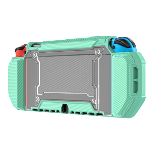 Étui de protection antidérapant TPU + PC deux en un pour Nintendo Switch  OLED (vert)