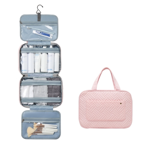 

Foldable Travel Waterproof Washing Bag Cosmetic Bag with Hook(Pink)