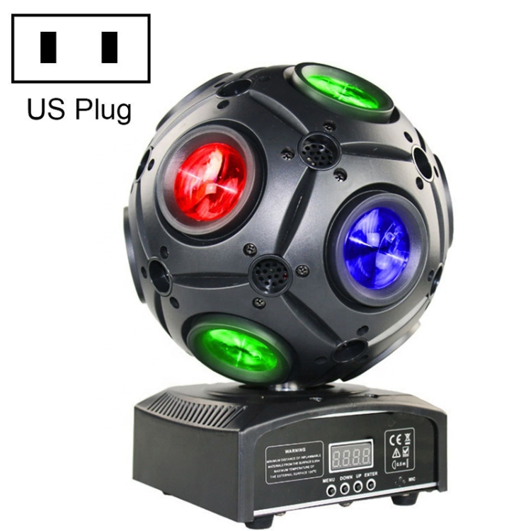 

VX-M015 LED Crystal Magic Ball Highlight Beam Light Dormitory Dance Atmosphere Stage Light, US Plug(Black)