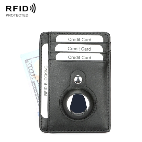 Support Airtag pour portefeuille, mince support de boîtier de carte mince  pour Apple Airtag, taille de carte de crédit Airtag portefeuille porte-carte  noir