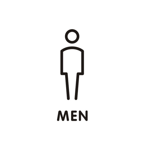 

19 x 14cm Personalized Restroom Sign WC Sign Toilet Sign,Style: Black Single Man