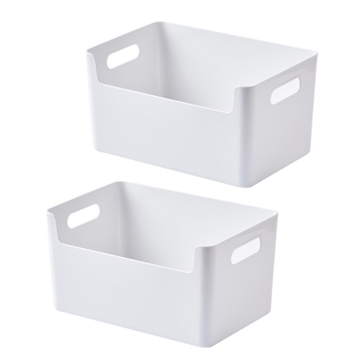 

2 PCS U-Shaped Opening With Handle Desktop Storage Box, Style: Wide Mouth Large