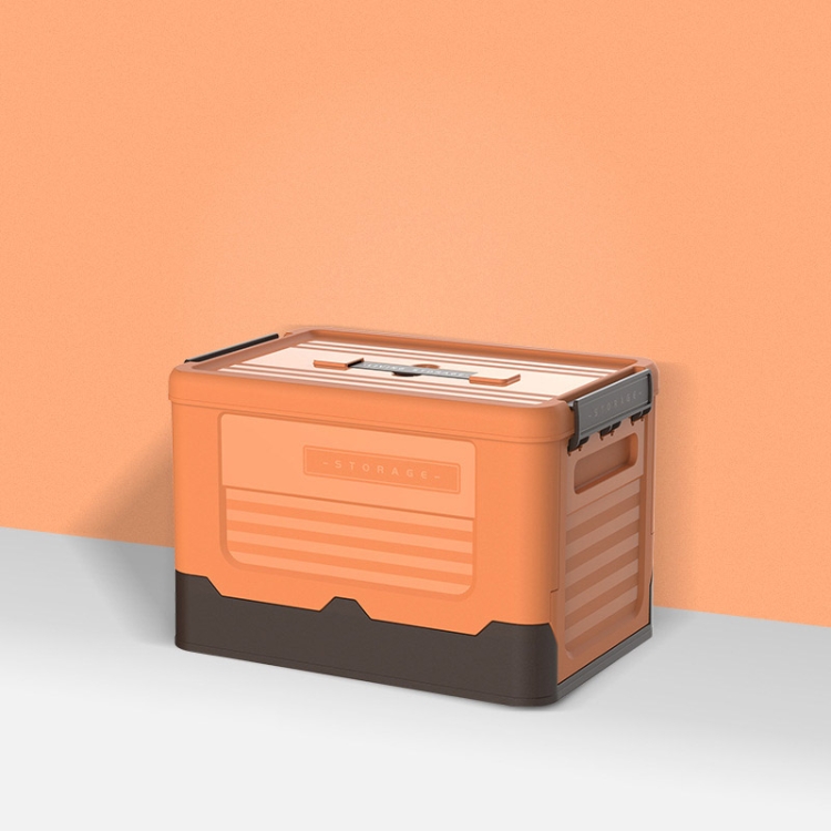 

Foldable Book Box Plastic Storage Box, Color: S Sunset Orange